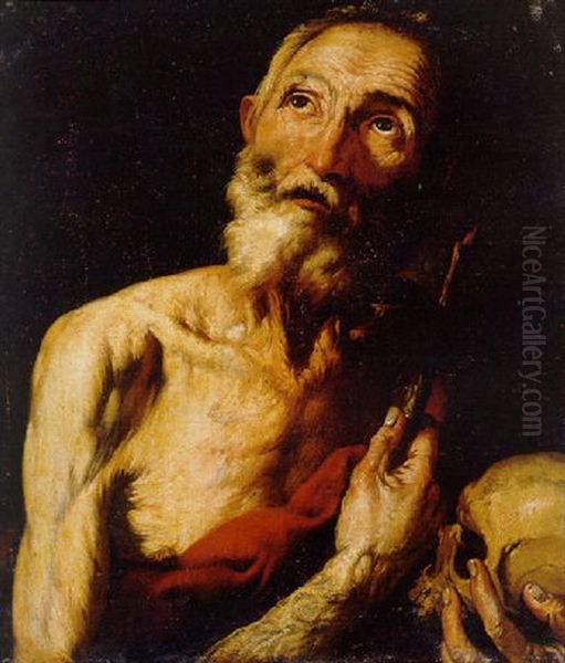 San Jeronimo Pentitente Oil Painting by Jusepe de Ribera