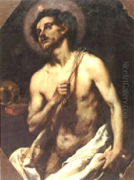 The Flagellation Of A Male Saint (st. Ambrose?) Oil Painting by Jusepe de Ribera