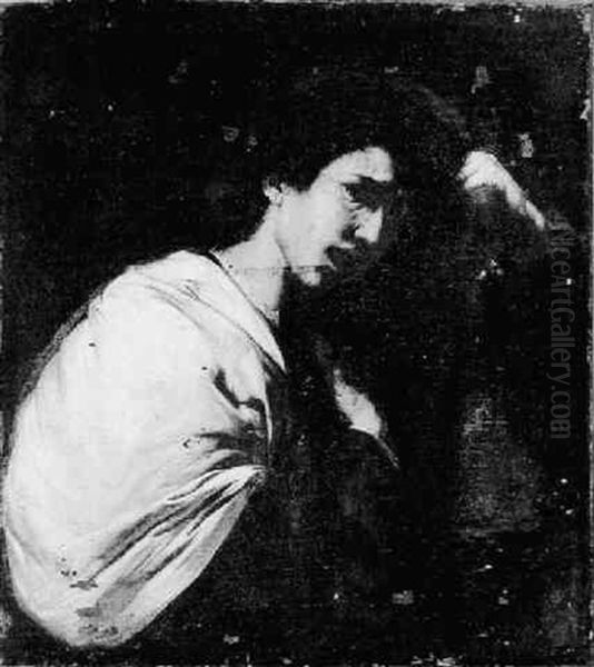 Femme S'arrachant Les Cheveux Oil Painting by Jusepe de Ribera