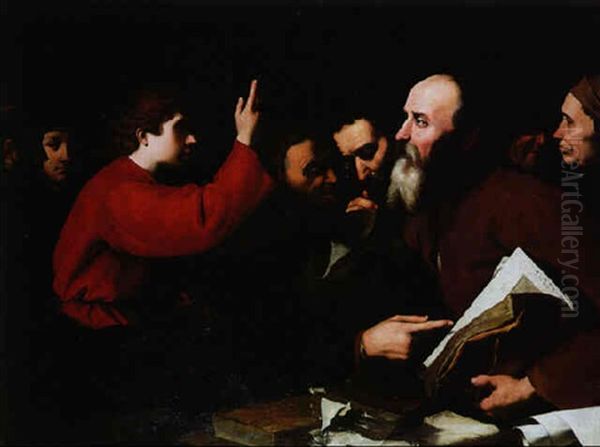 Jesus Parmi Les Docteurs Oil Painting by Jusepe de Ribera