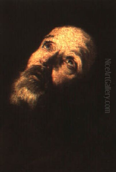 Head Of A Saint Oil Painting by Jusepe de Ribera