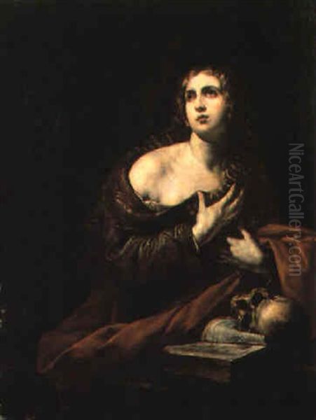 Maddalena Penitente Oil Painting by Jusepe de Ribera