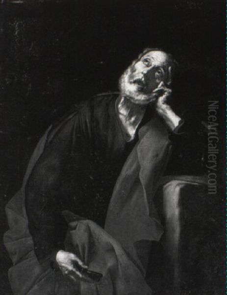 The Penitent St. Peter Oil Painting by Jusepe de Ribera