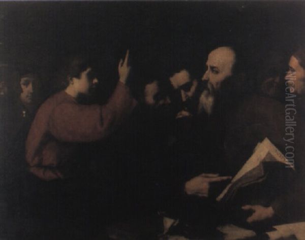 Jesus Parmi Les Docteurs Oil Painting by Jusepe de Ribera