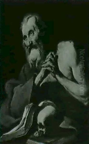 Saint Jerome In Penitence Oil Painting by Jusepe de Ribera