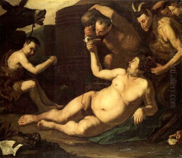 Drunken Silenus Oil Painting by Jusepe de Ribera