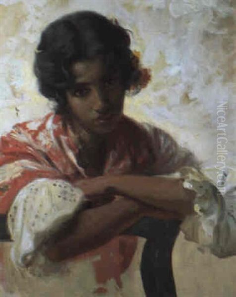 La Jeune Espagnole Oil Painting by Pierre Ribera