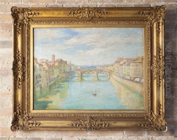 Vue De Florence Oil Painting by Fernando Riblet