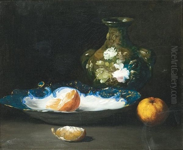 Nature Morte Aux Oranges by Germain Theodore Ribot