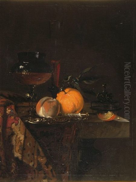 Nature Morte Oil Painting by Germain Theodore Ribot