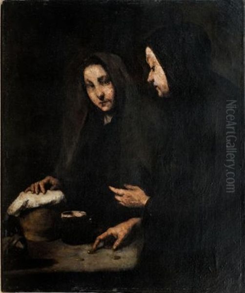 Untitled Oil Painting by Theodule Ribot