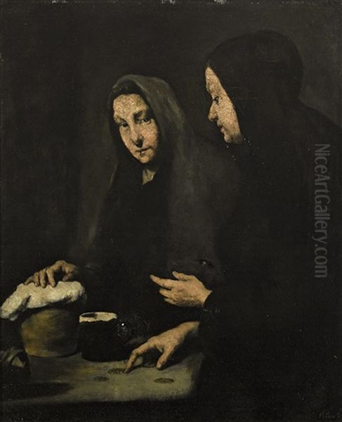 Deux Femmes De Menage by Theodule Ribot