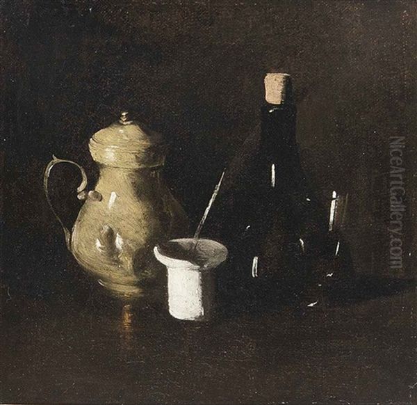 Refreshment Oil Painting by Theodule Ribot