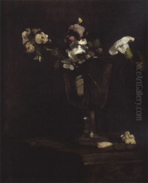 Nature Morte Aux Fleurs Oil Painting by Theodule Ribot