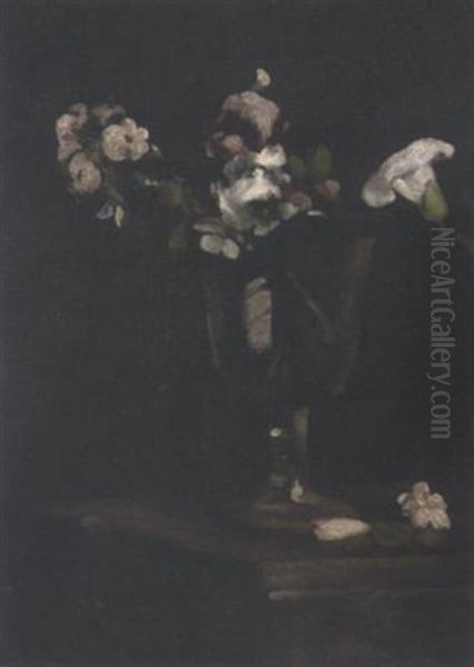 Nature Morte Aux Fleurs Oil Painting by Theodule Ribot