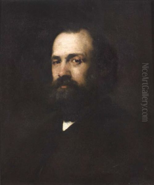 Portrait D'homme Oil Painting by Theodule Ribot