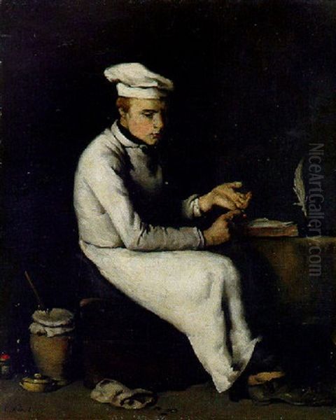 The Cook Accountant Oil Painting by Theodule Ribot