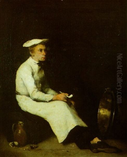 Le Petit Marmiton Oil Painting by Theodule Ribot