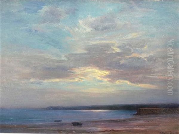 Coucher De Lune Oil Painting by Georges Ricard-Cordingley