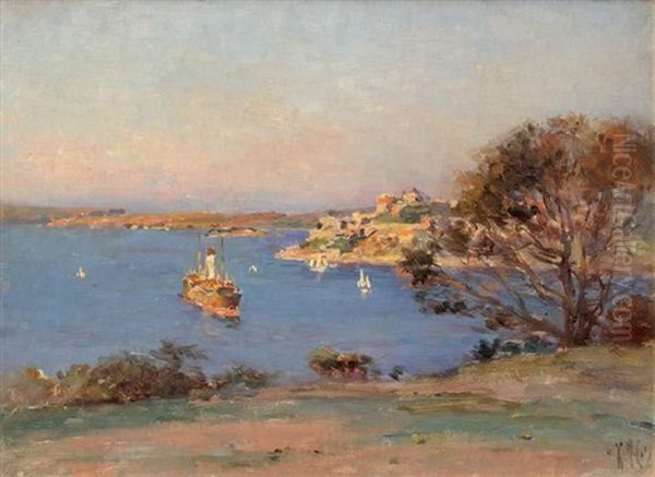 Port De Sidney Oil Painting by Georges Ricard-Cordingley