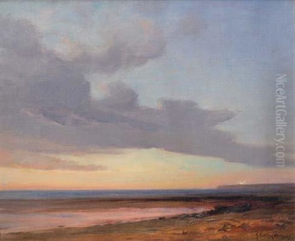 Crepuscule A Cap Grinez Oil Painting by Georges Ricard-Cordingley