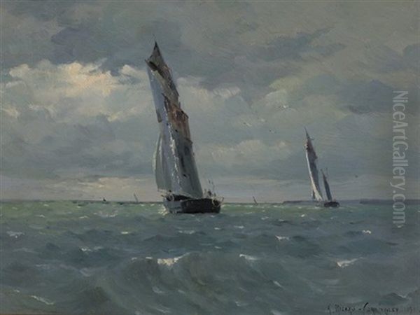 Kleine Marine Oil Painting by Georges Ricard-Cordingley