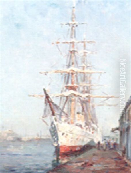 Fregate Mixte, Ligne Australie Oil Painting by Georges Ricard-Cordingley