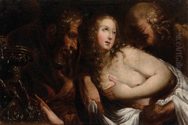 Susanna And The Elders Oil Painting by Pietro Ricchi