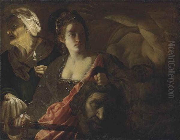 Judith With The Head Of Holofernes Oil Painting by Pietro Ricchi