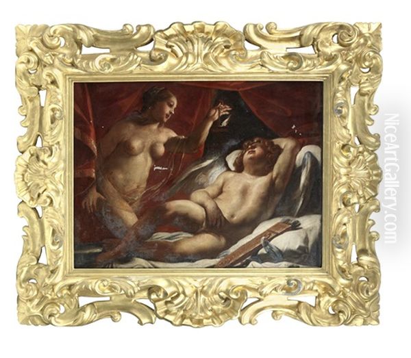 Cupid And Psyche Oil Painting by Pietro Ricchi