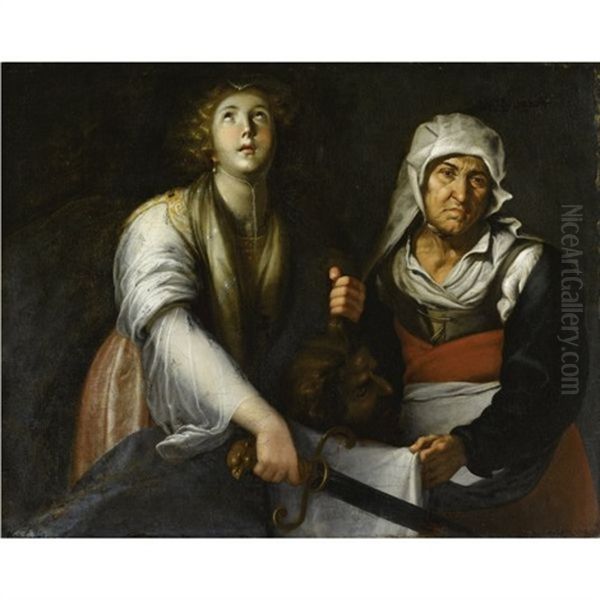 Giuditta E La Serva Oil Painting by Pietro Ricchi