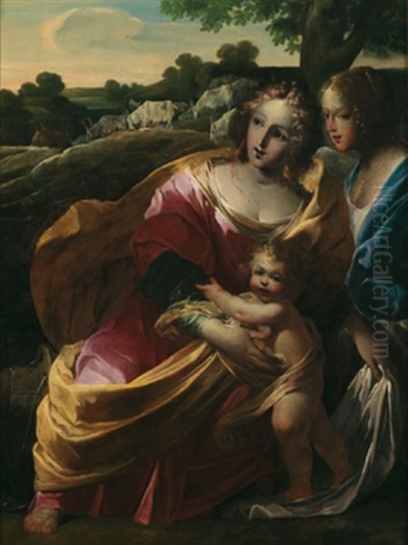 Die Hl. Anna, Die Madonna Und Der Christusknabe Oil Painting by Pietro Ricchi