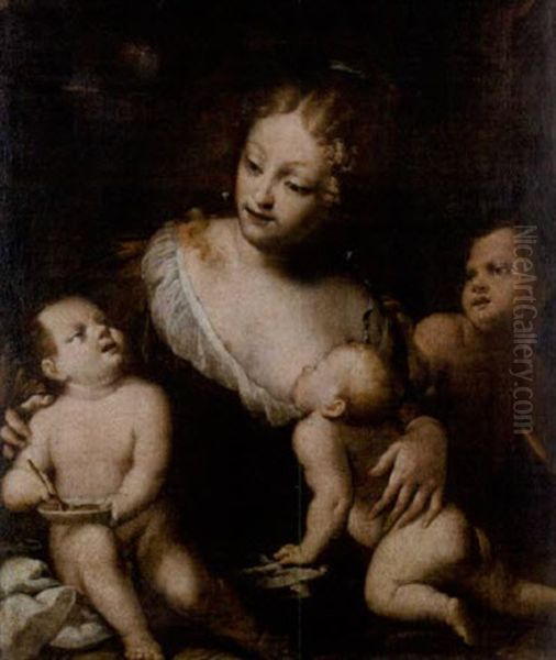 Charity Oil Painting by Pietro Ricchi