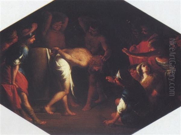 Christ At The Column Oil Painting by Pietro Ricchi