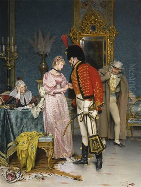 The Engagement Oil Painting by Arturo Ricci