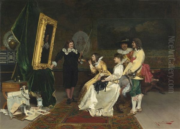 In The Studio Oil Painting by Arturo Ricci