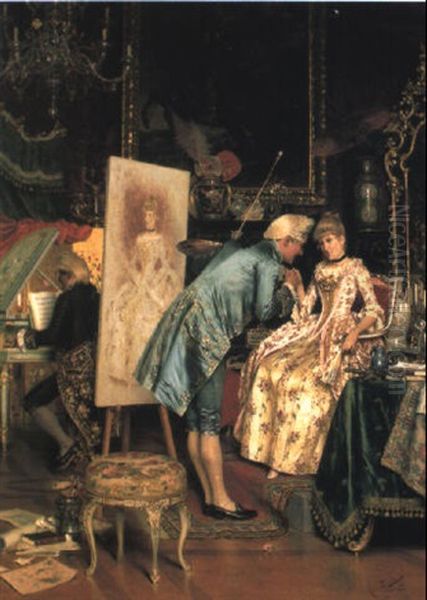 The Artist's Studio Oil Painting by Arturo Ricci