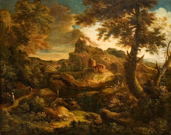 Italienische Landschaft Oil Painting by Marco Ricci