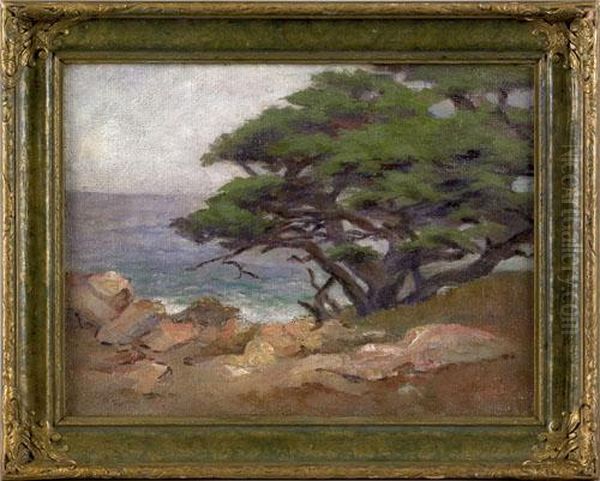 Coastal Landscape Oil Painting by Eunice Ellenetta Booth