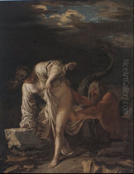 Glaucus And Scylla Oil Painting by Marco Ricci