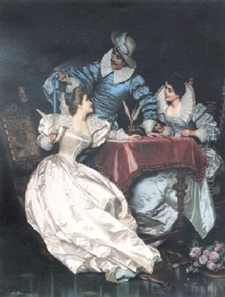 The Courtship Oil Painting by Pio Ricci