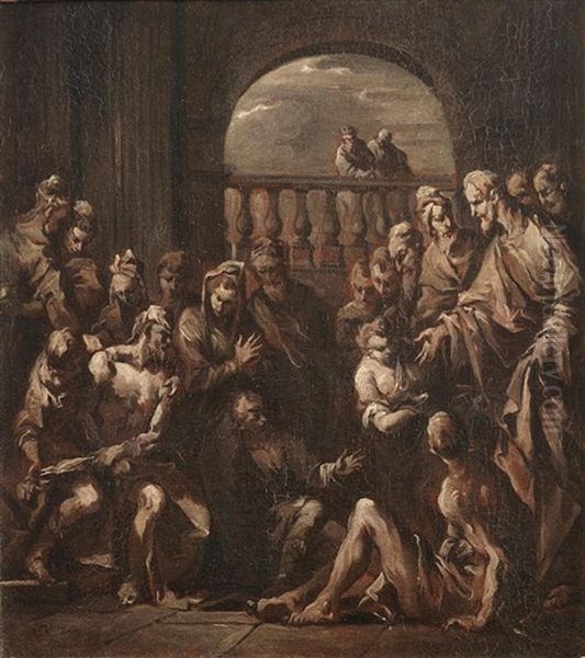 The Pool Of Bethesda Oil Painting by Sebastiano Ricci