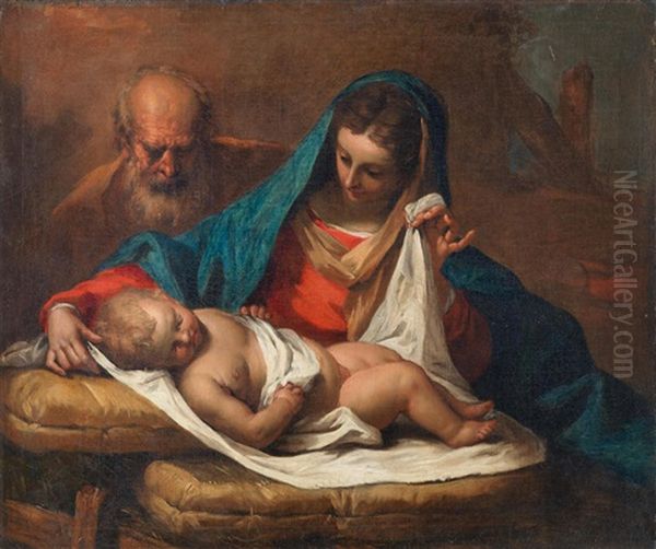 The Holy Family Oil Painting by Sebastiano Ricci