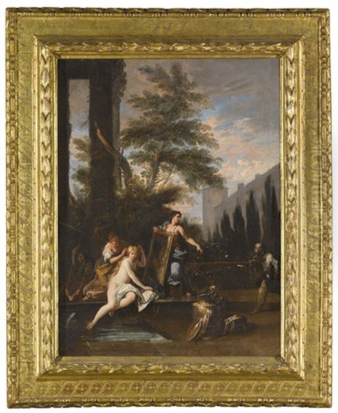 Bathsheba At Her Bath Oil Painting by Sebastiano Ricci