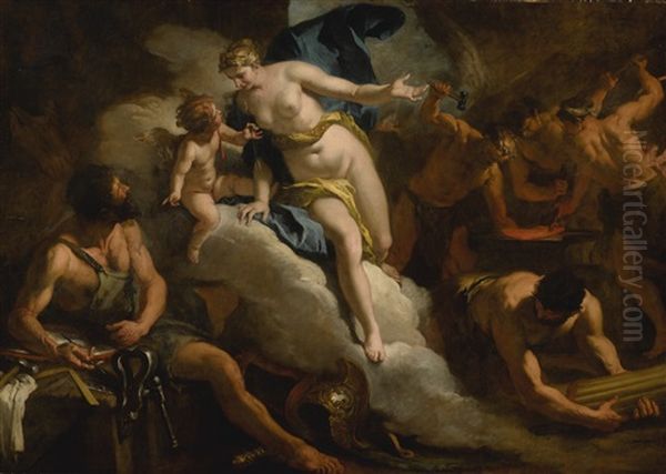 Venus In The Forge Of Vulcan Oil Painting by Sebastiano Ricci