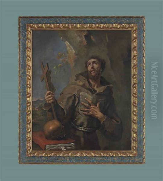 Saint Francis In Ecstasy Oil Painting by Sebastiano Ricci