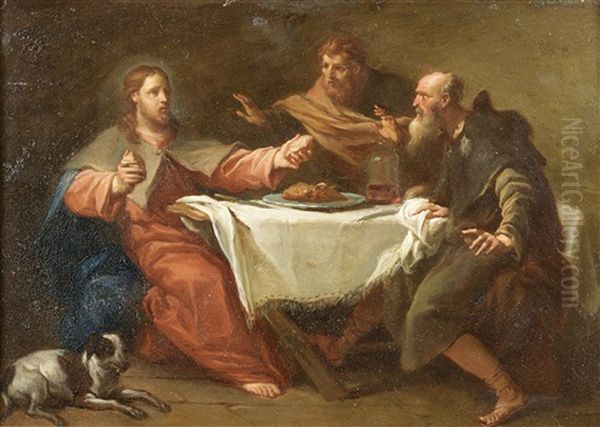 The Supper At Emmaus Oil Painting by Sebastiano Ricci