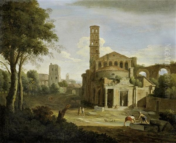 Italienische Ruinenlandschaft Oil Painting by Sebastiano Ricci