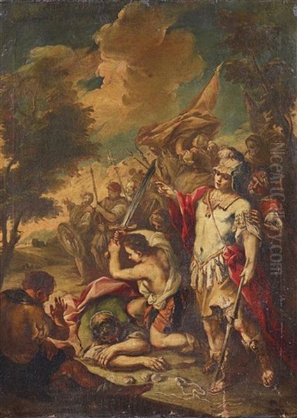 Enthauptung Des Goliath Oil Painting by Sebastiano Ricci