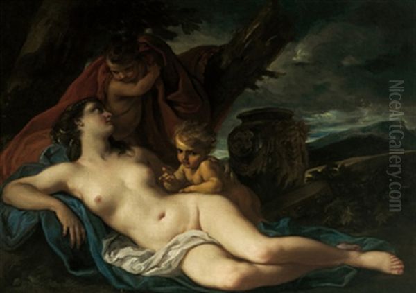 Venere Con Due Putti by Sebastiano Ricci